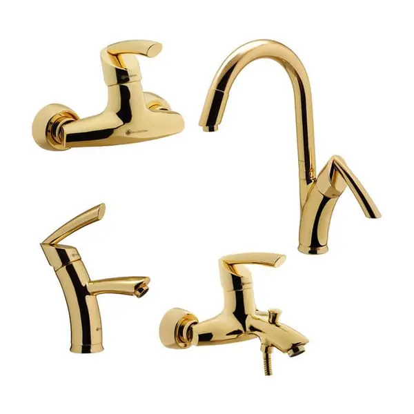 ست شیرآلات درخشان مدل تاپ گلد - 4