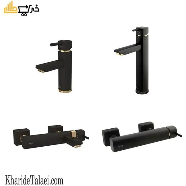 ست شیرآلات شودر مدل یونیک طلایی - 3