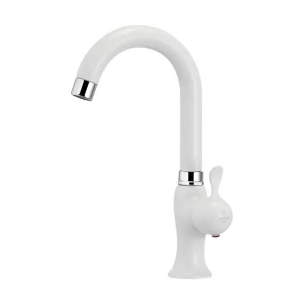 شیر روشویی اهرمی با علم متحرک کاویان مدل  تیدا سفید - 5