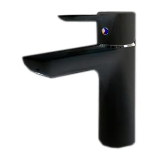 شیر روشویی  کی دبلیو سی مدل ریتا مشکی پایه کوتاه - 4