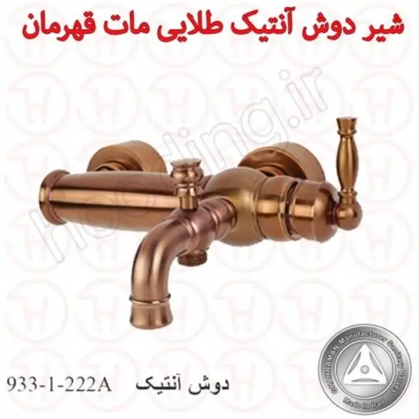 شیر حمام قهرمان مدل آنتیک طلایی - 5