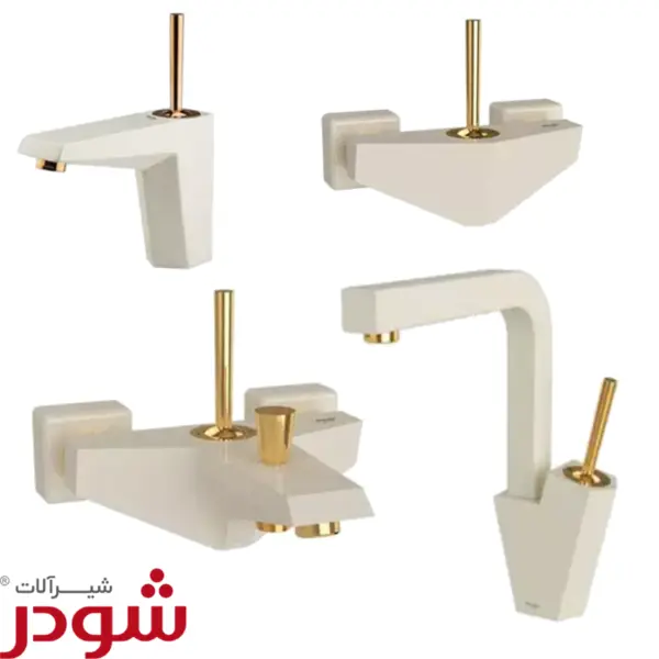 ست شیرالات شودر مدل تیفانی شیری طلایی - 3