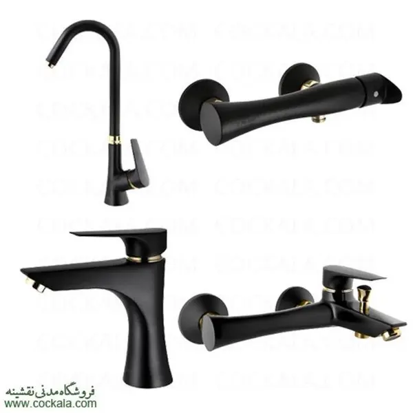 ست کامل شیرآلات البرز روز مدل کارن مشکی - 4