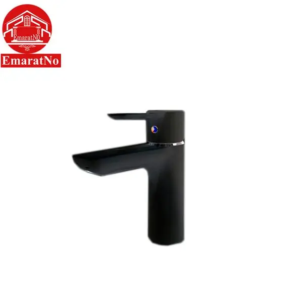 شیر روشویی  کی دبلیو سی مدل ریتا مشکی پایه کوتاه - 2