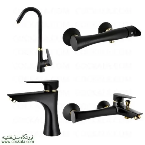 ست کامل شیرآلات البرز روز مدل کارن مشکی - 5