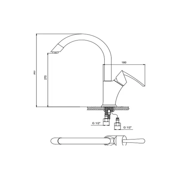 شیر آشپزخانه درخشان مدل تاپ گلد - 5