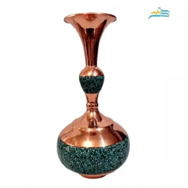 گلدان فیروزه کوبی مدل شلغمی - 6
