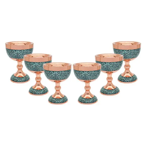 کاسه فیروزه کوبی کد 11p8RW بسته 6 عددی - - 2