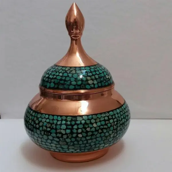 قندان فیروزه کوبی 12 سانتی - 3