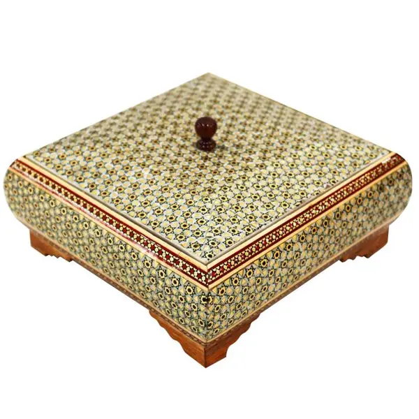 شکلات خوری خاتم کاری مدل 21 سیم مربع کد Square14High - - 2