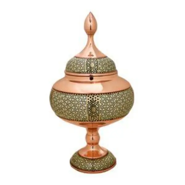 شکلات خوری خاتم کاری مسی کد 25 - - 3