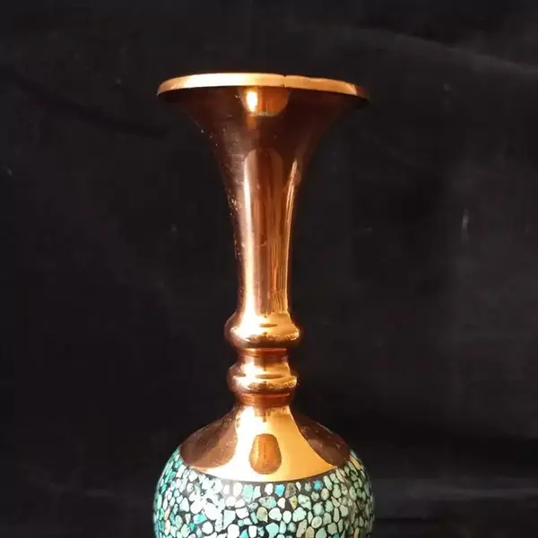 گلدان فیروزه کوبی مدل صراحی کد 25 - 3