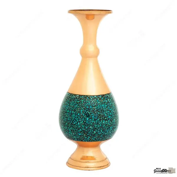 گلدان فیروزه کوبی مدل صراحی کد 25 - 4
