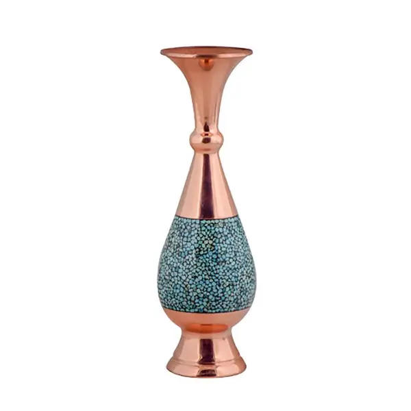 گلدان فیروزه کوبی آقاجانی مدل صراحی کد 30 - 2