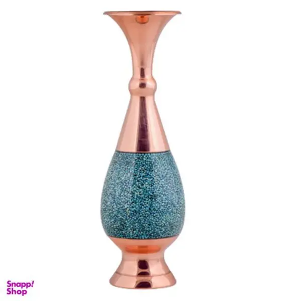 گلدان فیروزه کوبی آقاجانی مدل صراحی کد 30 - 3