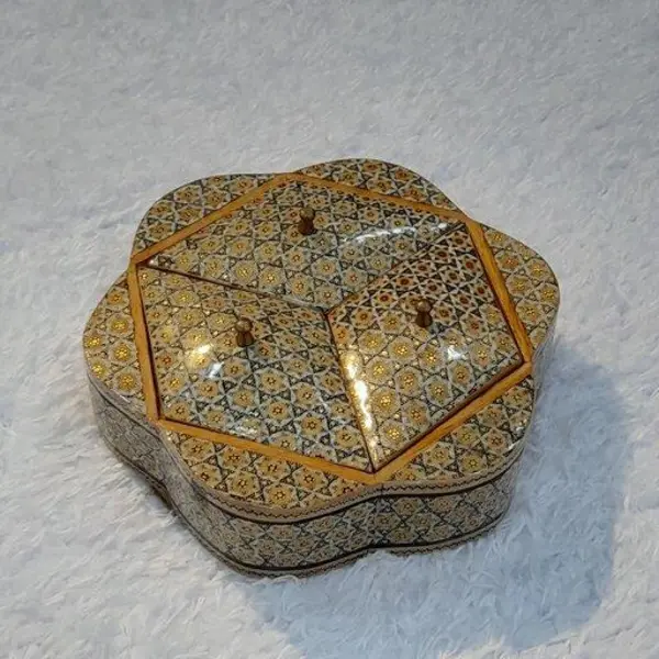 شکلات خوری 3 درب 21 سیم خاتم کاری(طرح روشن) - 2