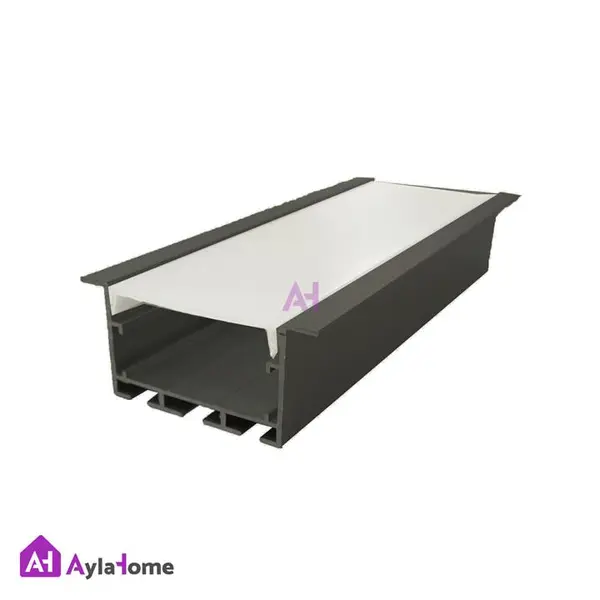 پروفیل نور خطی آلومینیومی 4/5 سانتی کد L45 نقره ای (شاخه 3 متری) - 2