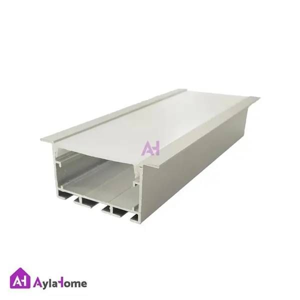 پروفیل نور خطی آلومینیومی 4/5 سانتی کد L45 نقره ای (شاخه 3 متری) - 4