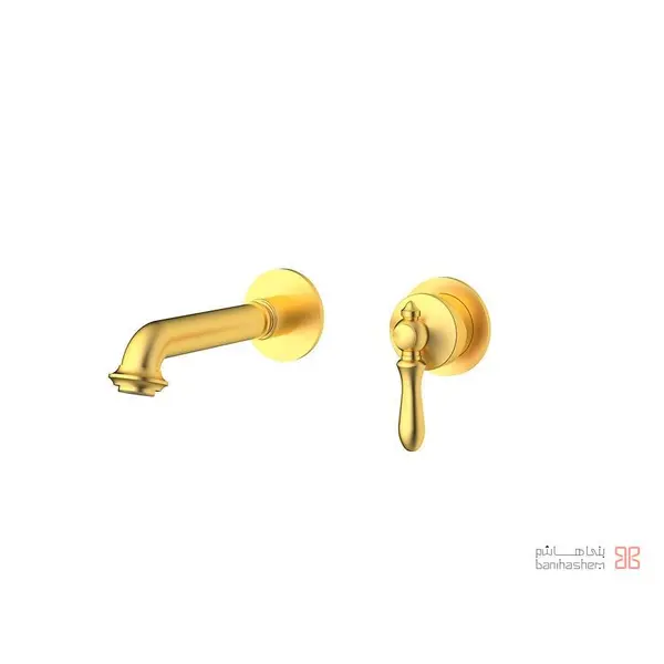 شیرآلات روشویی توکار شودر مدل زیگموند دو تکه BRASS - 2