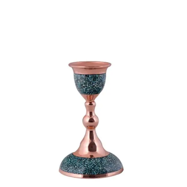 شمعدان فیروزه کوبی آقاجانی  کد F026 - - 2