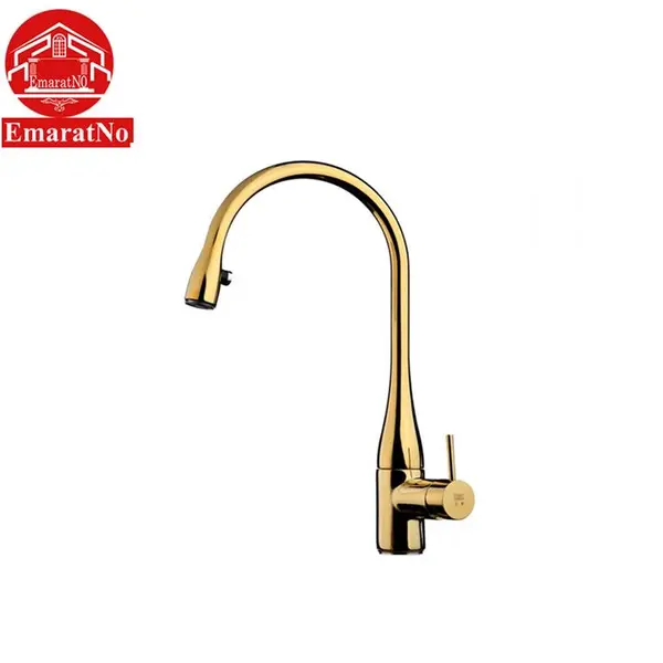 شیر آشپزخانه KWC مدل EVE چراغ دار آنتیک pvd - 4