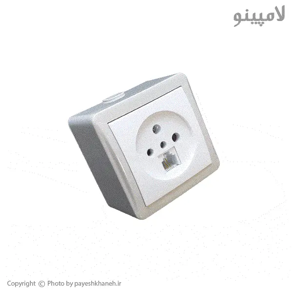 پریز تلفن دو منظوره روکار پارت مدل شهاب - 6