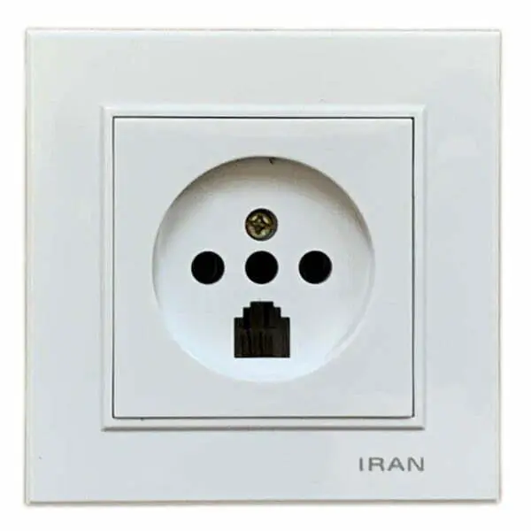 پریز تلفن برلیان سفید ایران الکتریک اقتصادی - 3