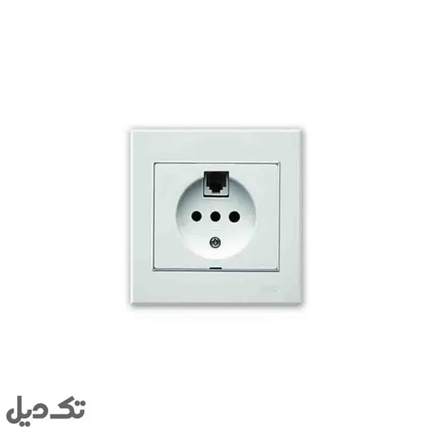 پریز تلفن دو منظوره سفید مدل اریک  آسیا الکتریک - 6