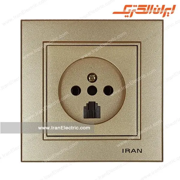 پریز تلفن دوکاره ایران الکتریک مدل برلیان - 5