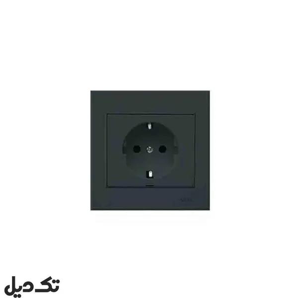 پریز برق ساده مشکی آسیا الکتریک مدل اریک - 3