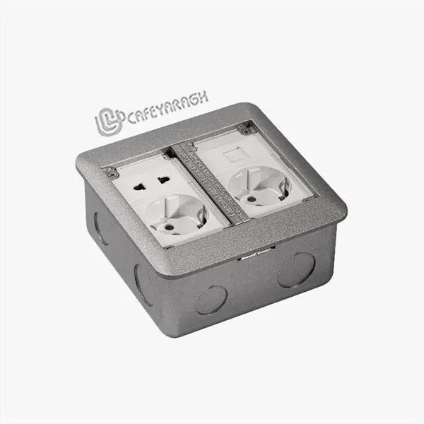 پریز برق دفنی کف ملونی مدل 10122 - 3