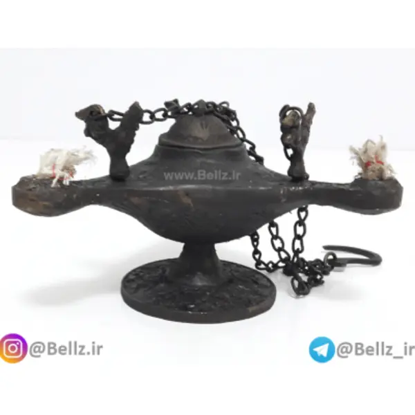 چراغ پیسوز برنجی ۳ شعله - 2