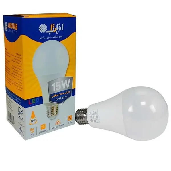 لامپ حبابی 15 وات افراتاب مدل AF-A70-15W - 5