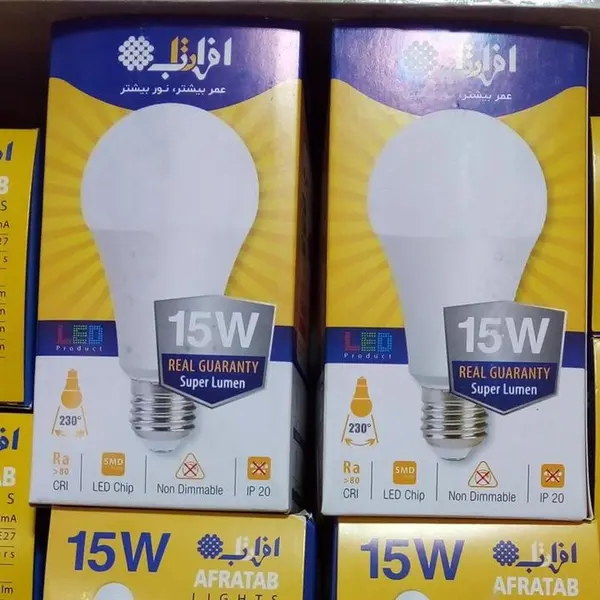 لامپ حبابی 15 وات افراتاب مدل AF-A70-15W - 4