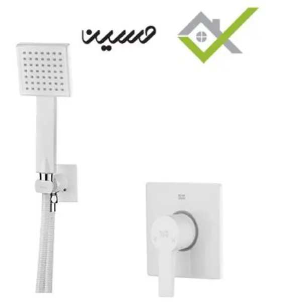 شیر حمام توکار کلار مدل فلت سفید تیپ 2 - 6