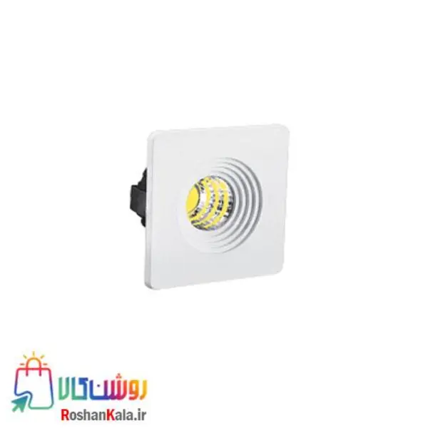 چراغ چشمی مربعی 3 وات پارس شعاع توس برش 4 سانت - 2