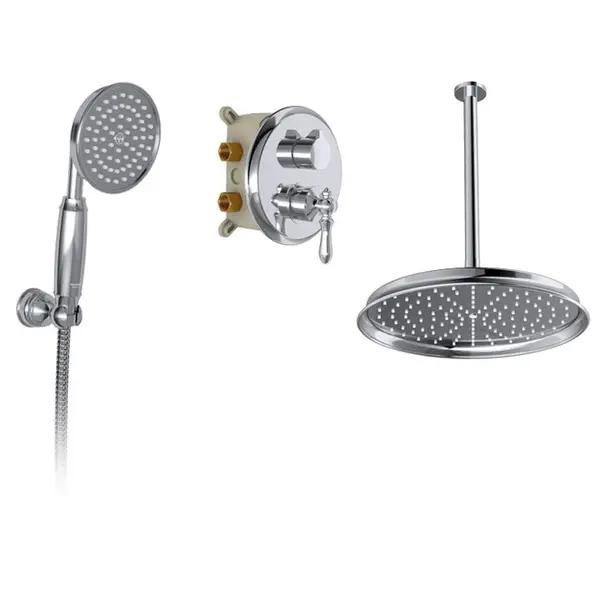 شیر دوش توکار شودر مدل زیگموند کروم تیپ 3 Brass - 5