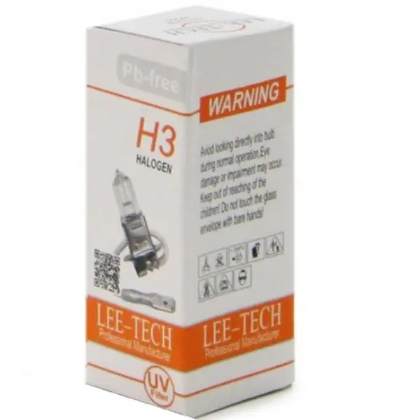 لامپ هالوژن خودرو سیم دار  55-60 وات برند لی تک  H3 (لیتک - Lee Tech H355 W) - 2