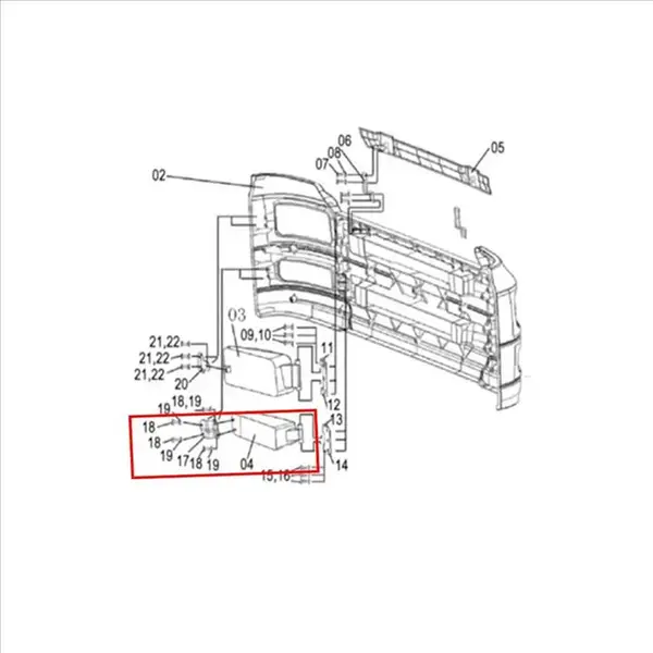 براکت کناری چراغ ترکیبی جلو راست کد 6112317.2 کامیون های M1929 و M2631 و M2640 آمیکو - 2