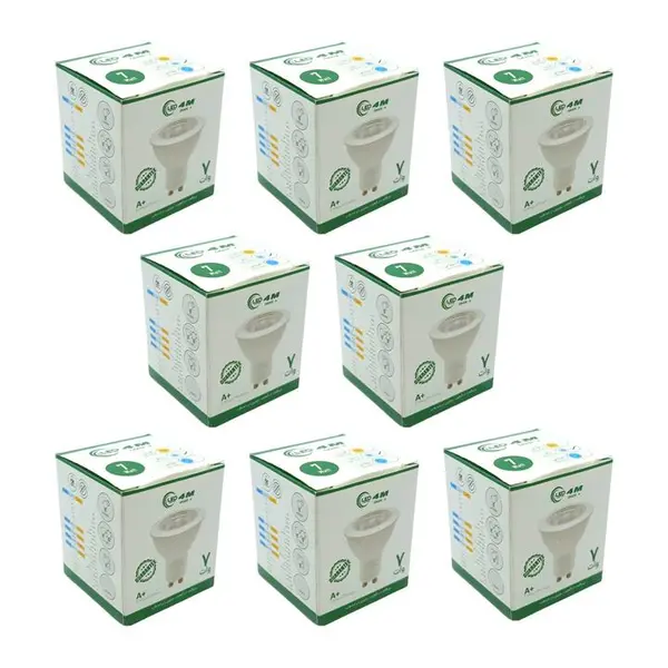 لامپ هالوژن 8 وات LED پایه استارتی GU10 کارامکس دور فلز 3 اینچ - 6