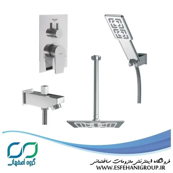 شیر دوش توکار شودر مدل رومر پلاس کروم تیپ ۴ ABS - 4