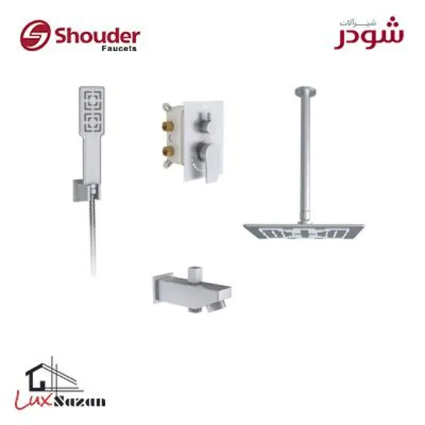 حمام توکار شودر مدل رومر کروم ‌ABS تیپ 1 - 2