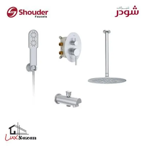 حمام توکار شودر مدل روگن کروم ABS تیپ 2 - 2