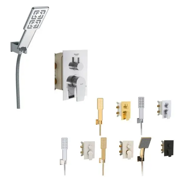 شیر توکار حمام شودر مدل رومر کروم (سردوش پلاستیک ABS) تیپ 2 - 6