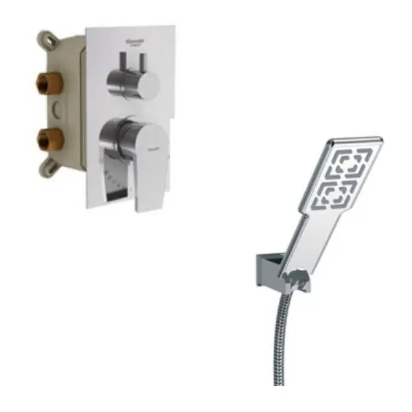 شیر توکار حمام شودر مدل رومر کروم (سردوش پلاستیک ABS) تیپ 2 - 5