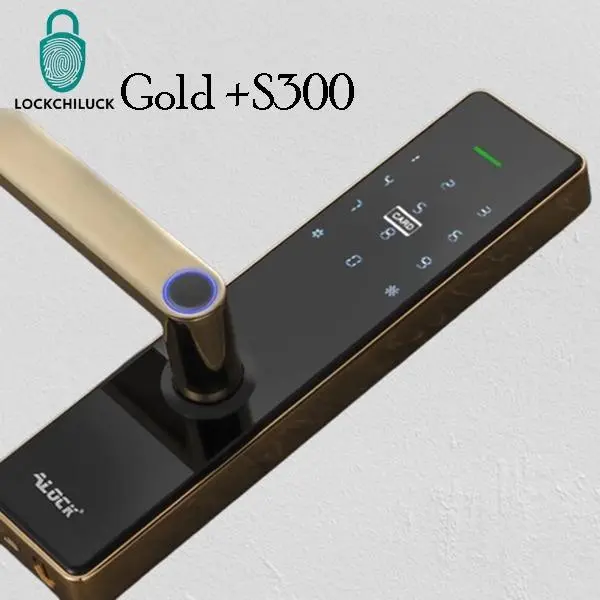 قفل اثر انگشتی دیجیتال ALOCK مدل S300 2023 Gold - 2