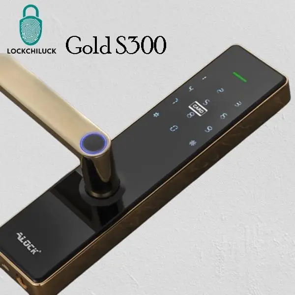 قفل اثر انگشتی دیجیتال ALOCK مدل S300 2023 Gold - 3