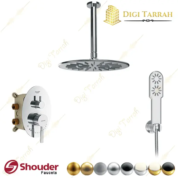 حمام توکار روگن کروم شودر brass تیپ 3 - 3