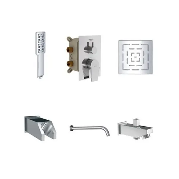 حمام توکار شودر مدل رومر ‌کروم Brass تیپ 3 - 5