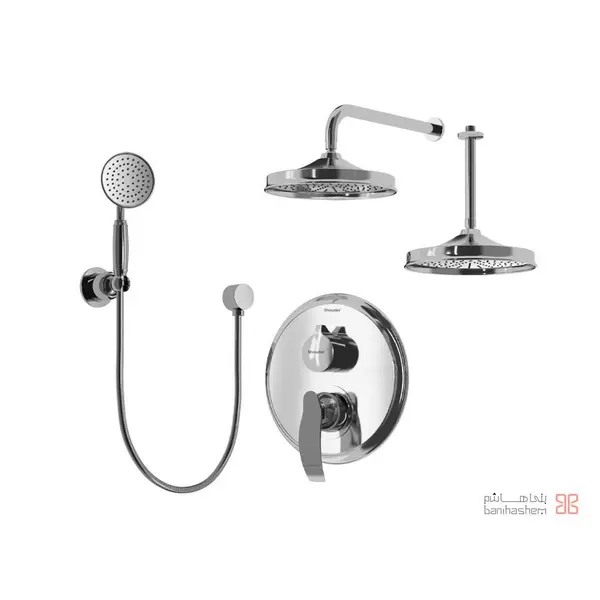 ست شیرآلات حمام توکار شودر مدل گلوریس BRASS  تیپ 3  - 3